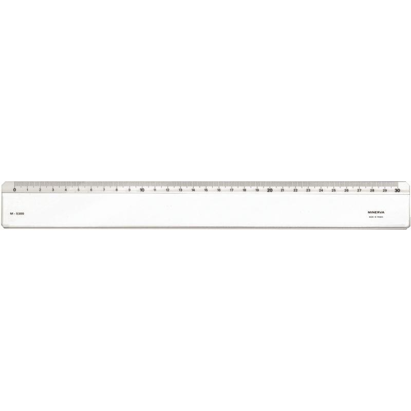 Image de  Règle 30cm 1 biseau tansparent 