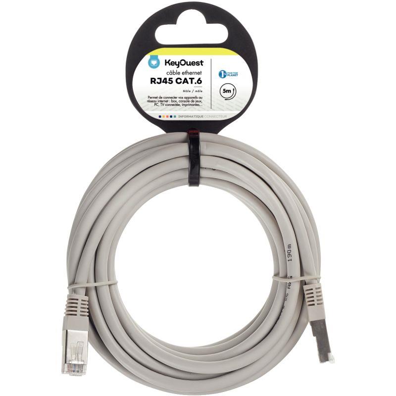 Image de  Cordon RJ45 catégorie 6 5m gris 