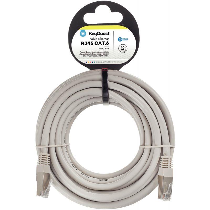 Image de  Cordon RJ45 catégorie 6 10m gris 