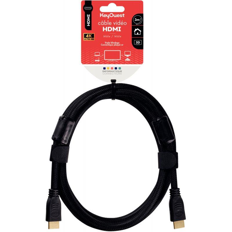 Image de  Cordon HDMI 1.4 3m noir 