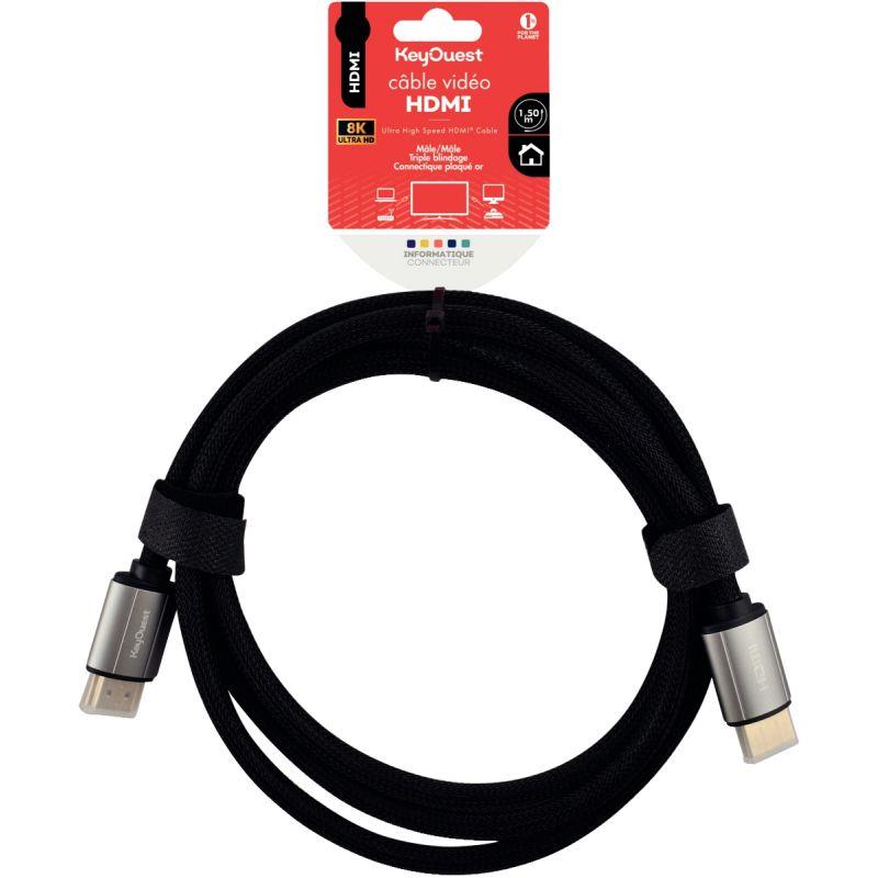 Image de  Cordon HDMI 2.1 8K 1,50m noir 