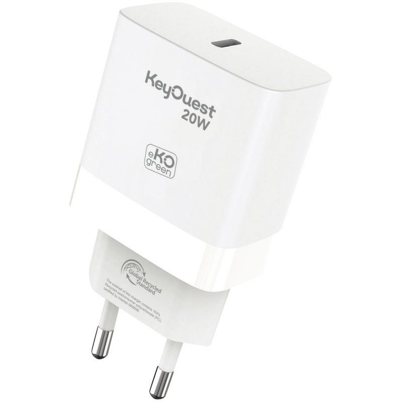 Image de  Chargeur secteur 1 port USB-C 20W blanc 