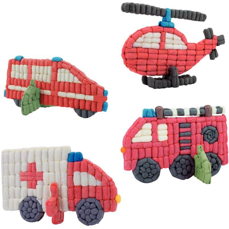 Image de  Kit de 4 véhicules de secours 3D PLAYMAIS 