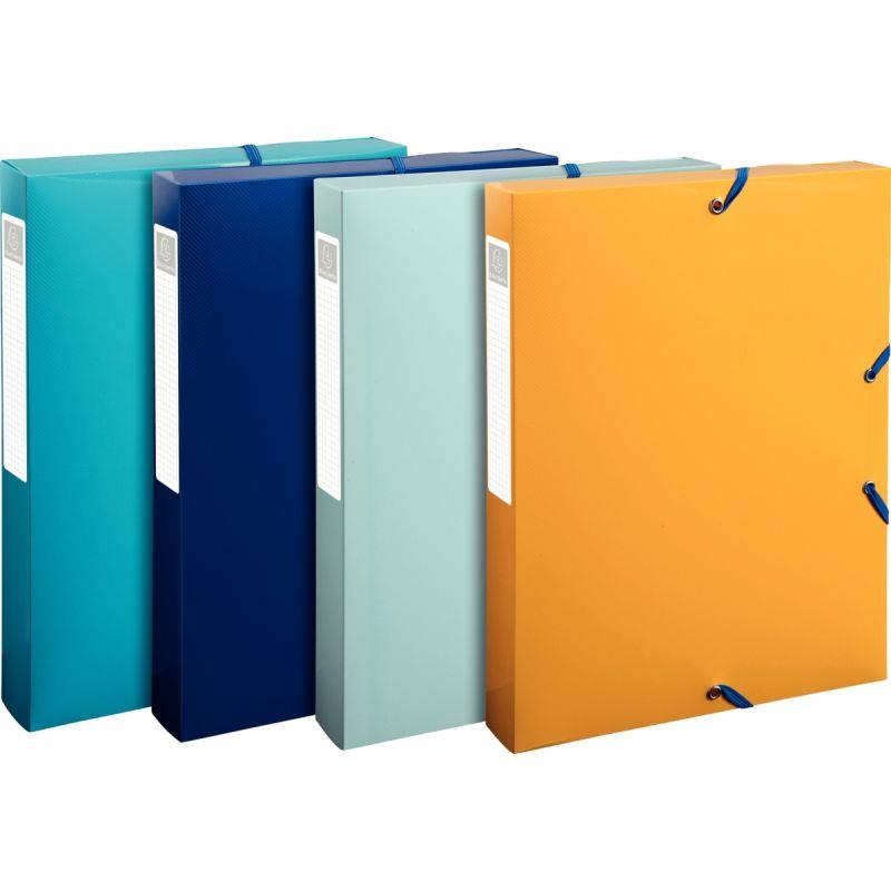 Image de  Boîte de classement BEEBLUE en polypropylène recyclé, dos 40 mm, coloris assortis 