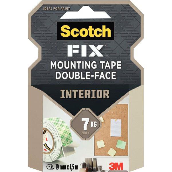 Image de  Rouleau adhésif Scotch fixation 19mmx1,5m 