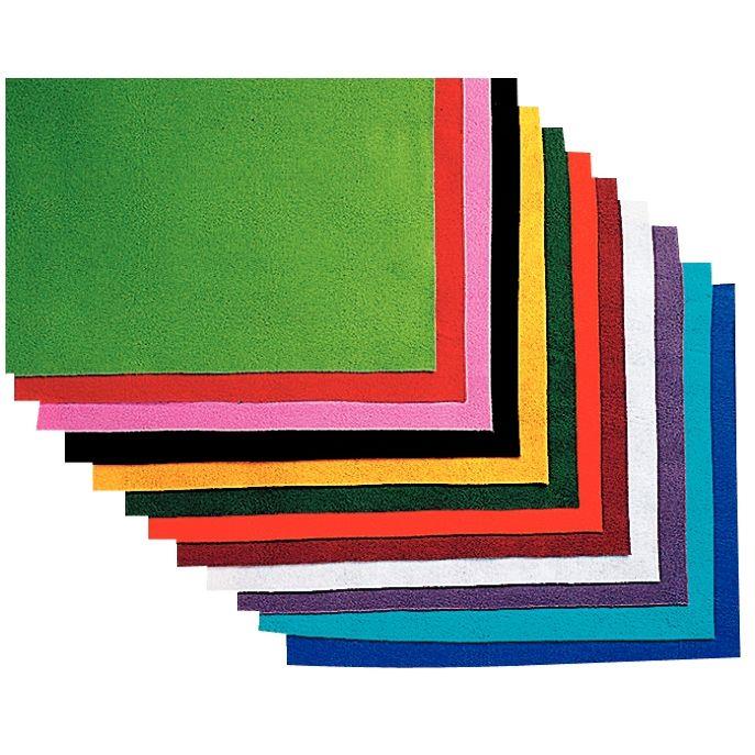 Image de  Paquet de 12 coupons de feutrine non adhésive, format 45 x 47 cm coloris assortis 