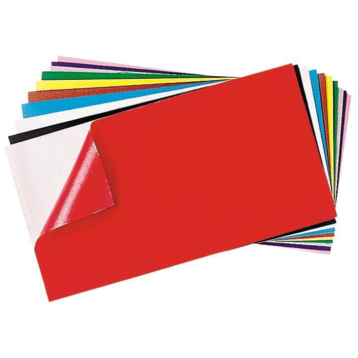 Image de  Paquet de 10 coupons de feutrine adhésive format 23,5 x 45 cm, couleurs assorties 