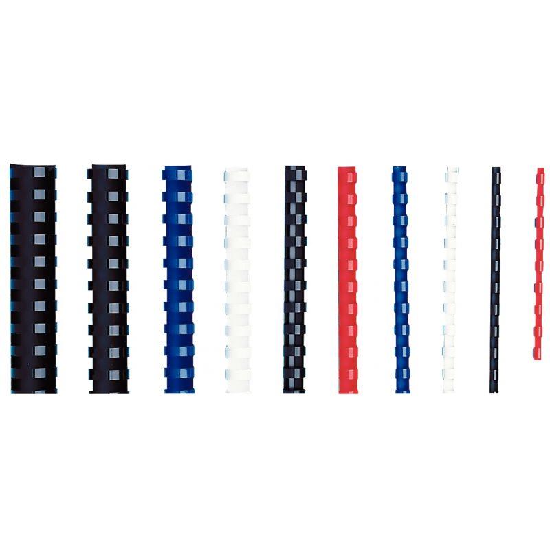 Image de  Boîte de 100 reliures plastiques couleur Ø 8mm blanc 