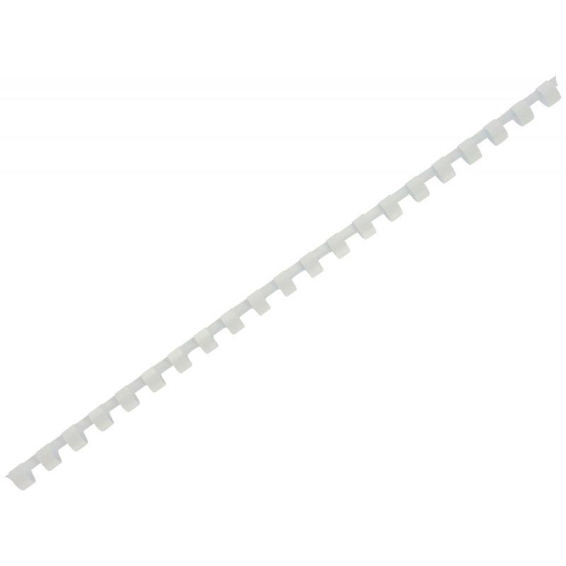 Image de  Boîte de 100 reliures plastiques couleur Ø 10mm blanc 
