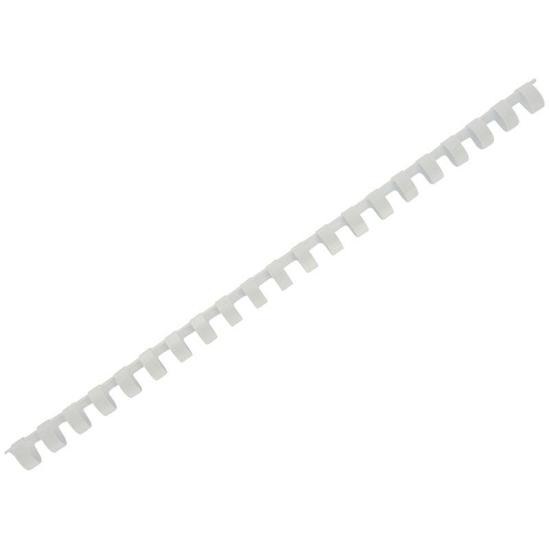 Image de  Boîte de 100 reliures plastiques couleur Ø 12mm blanc 