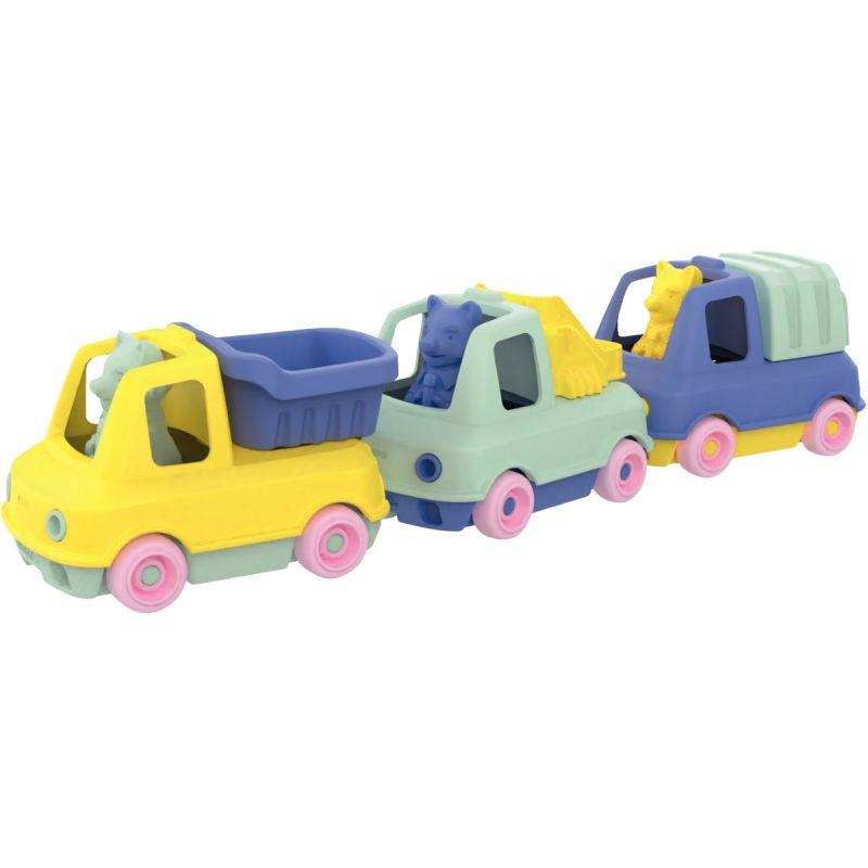 Image de  Coffret trio les camions-trains LE JOUET SIMPLE 