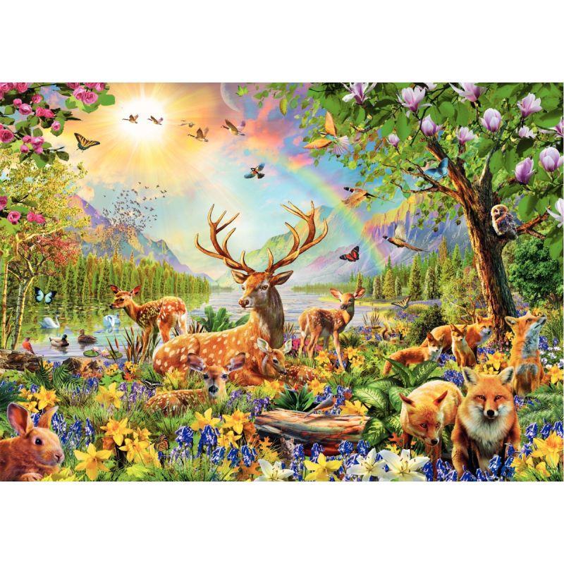 Image de  Puzzle XXL 200 pièces, la famille des cerfs 