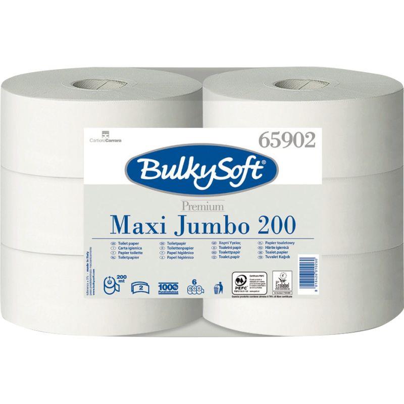 Image de  Lot de 6 rouleaux papier hygiénique JUMBO 1052 feuilles 2 plis 