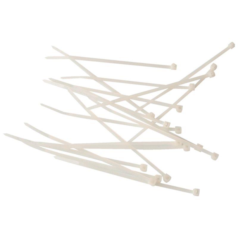 Image de  Paquet de 250 scellés nylon blanc 10cm 
