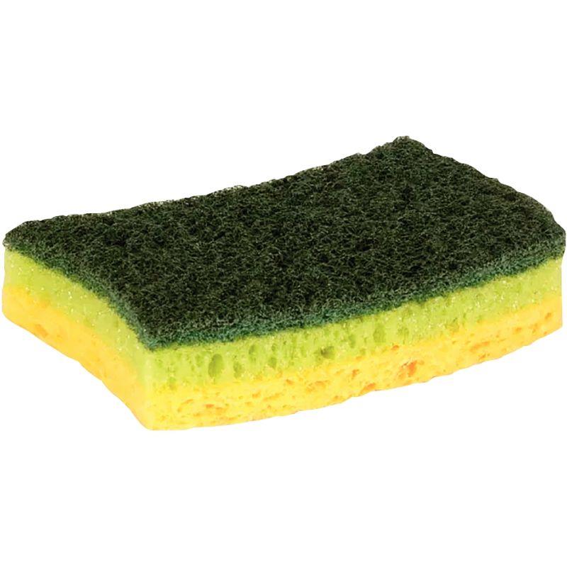 Image de  Lot de 10 éponges avec abrasif vert 10,8x6,5cm 