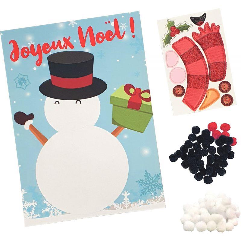 Image de  Kit bonhomme de neige en pompons 
