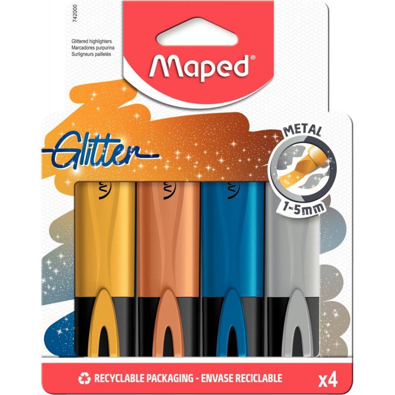 Image de  Pochette de 4 surligneurs Fluopeps métal 