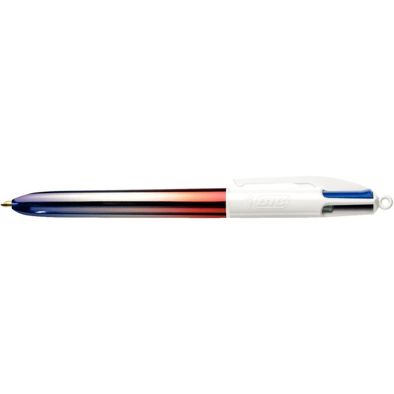 Image de  Stylo bille 4 couleurs gradient bleu blanc rouge 