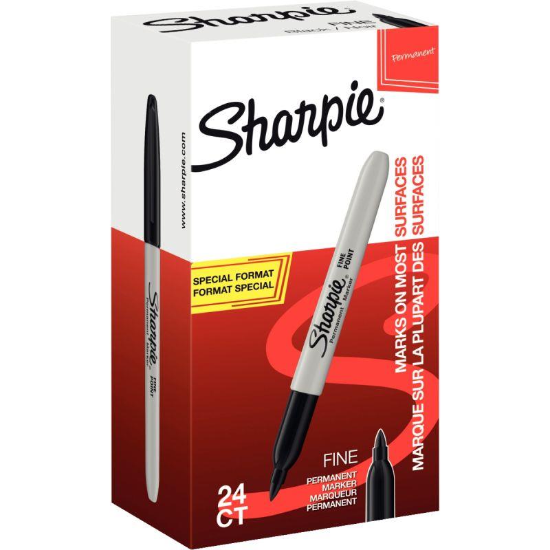 Image de  Boîte de 24 marqueurs Sharpie pointe fine noir 