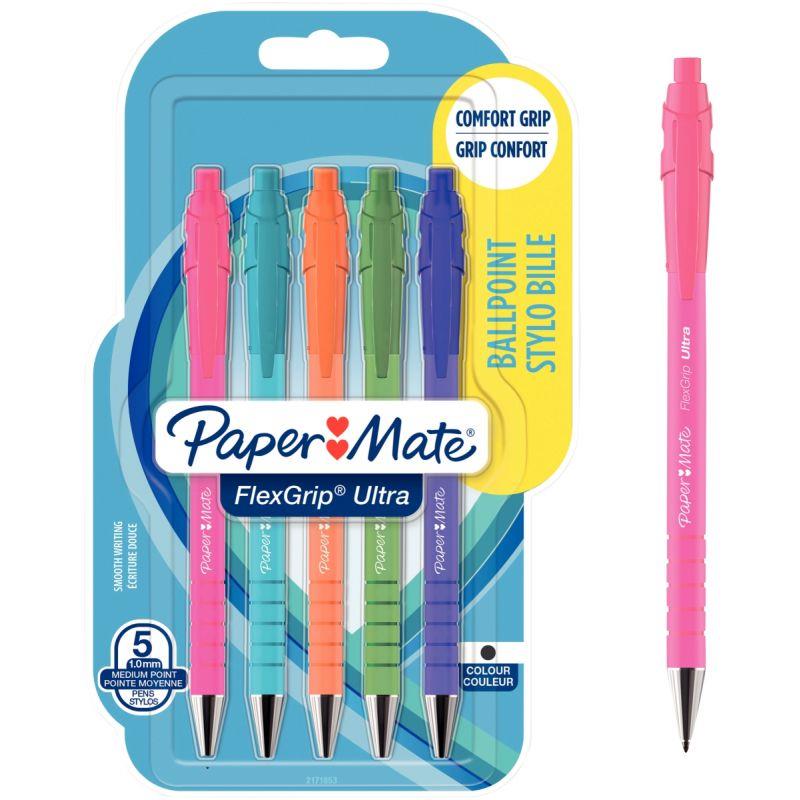 Image de  Blister de 5 stylos bille Flexgrip Ultra Bright 