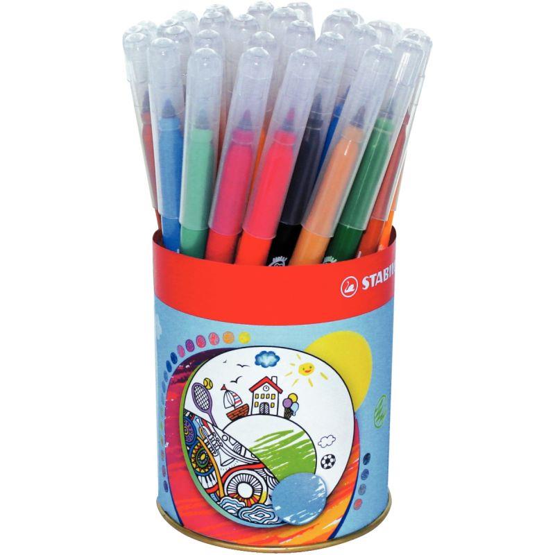 Image de  Pot de 36 feutres Trio A-Z assortis 
