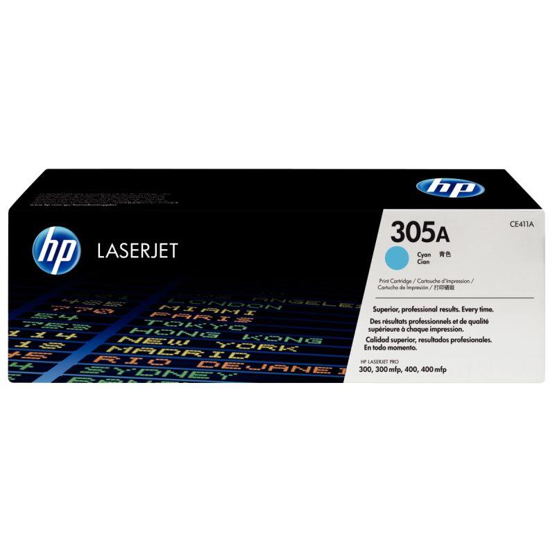 Image de  HP 305A toner cyan authentique (CE411A) 