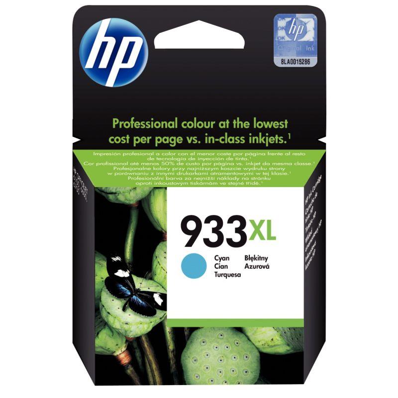 Image de  HP 933XL cartouche d''encre cyan grande capacité authentique (CN054AE) 
