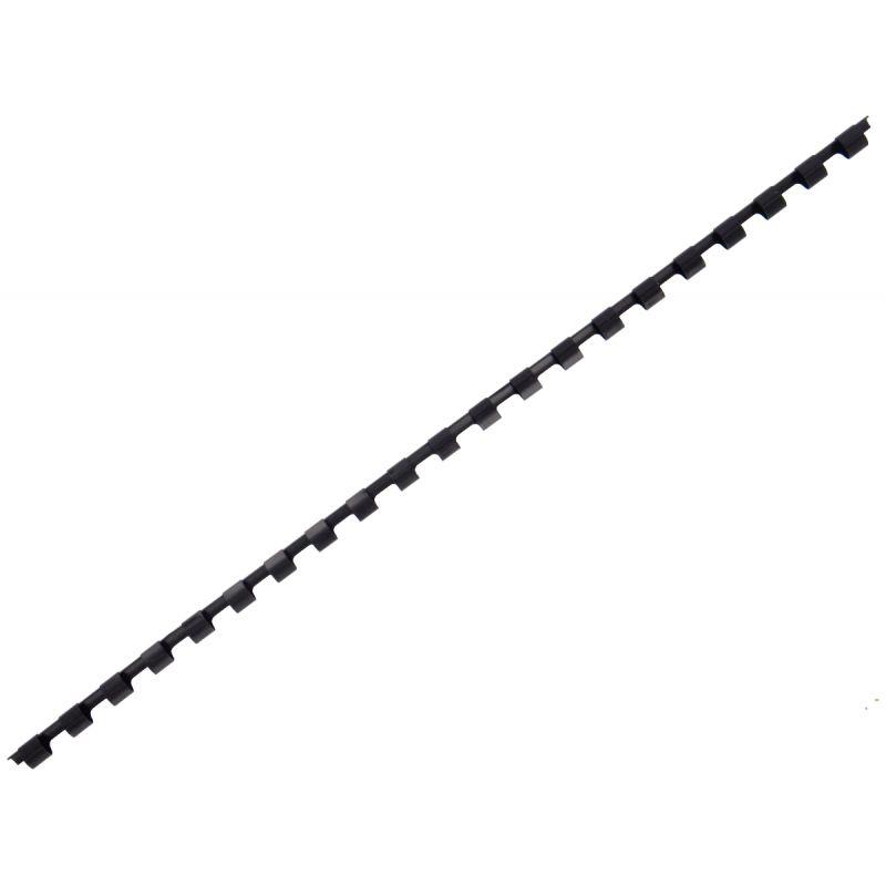 Ref. 20674, Boîte de 100 reliures plastiques couleur Ø 6mm noir, marque N.C