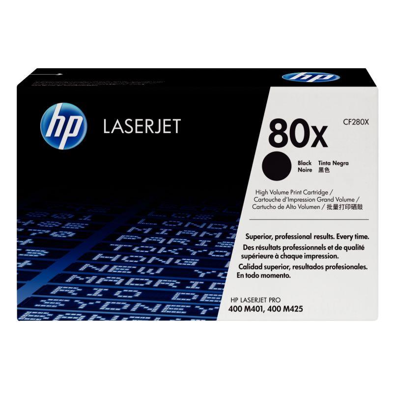Image de  HP 80X toner noir grande capacité authentique (CF280X) 