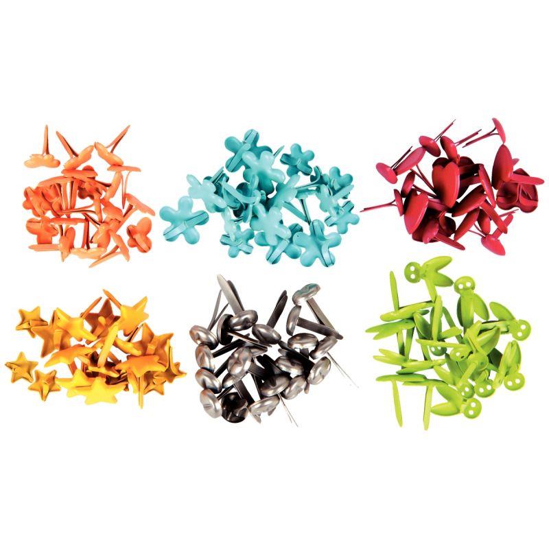 Image de  Boîte de 120 attaches parisiennes 10mm assorties 
