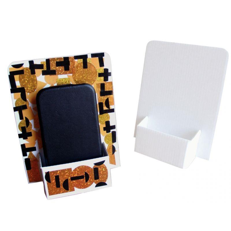Image de  Lot de 10 porte-téléphone en carton blanc 