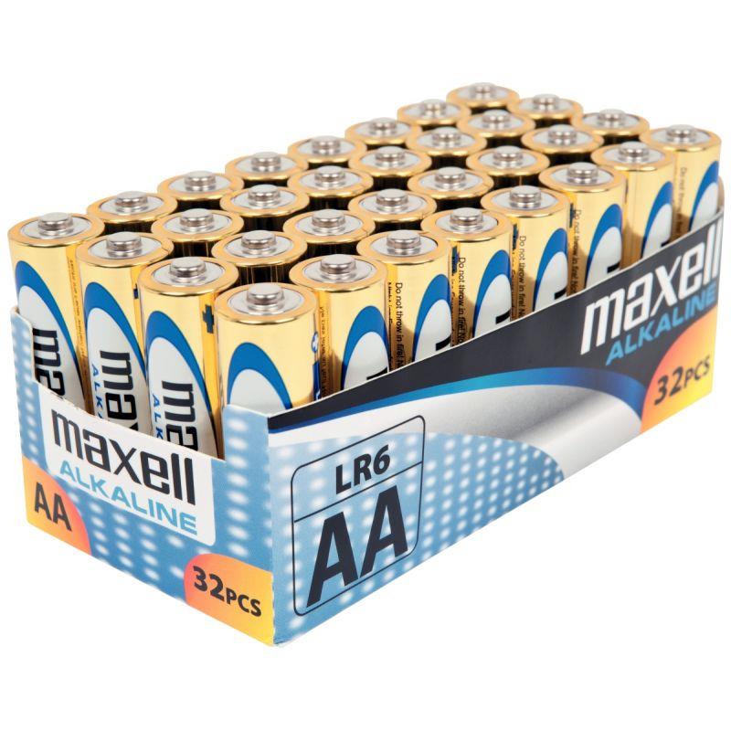 Image de  Paquet de 32 piles Alcaline Maxel LR06 AA 