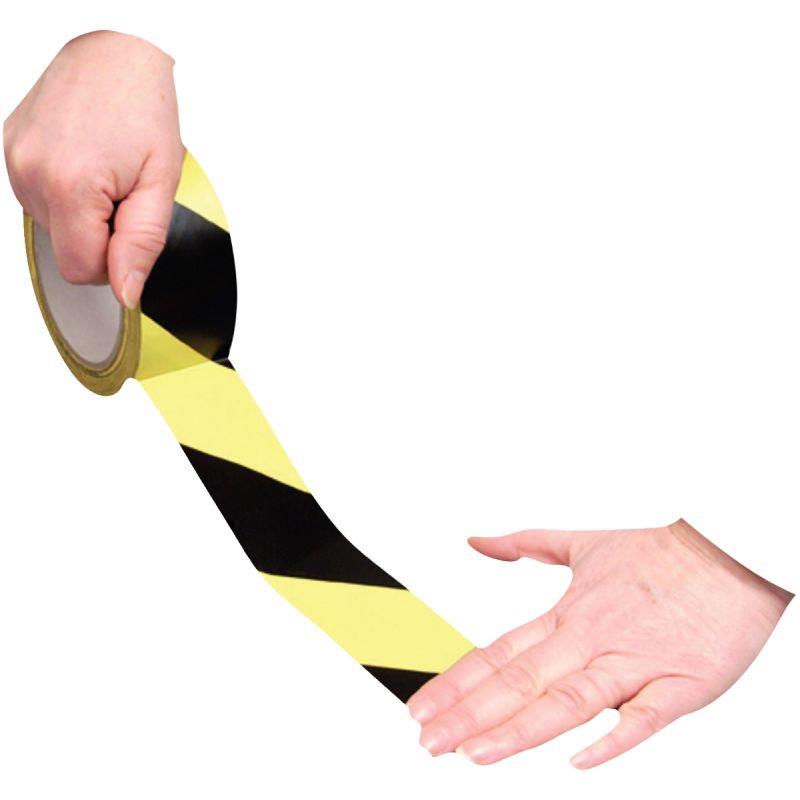 Image de  Rouleau adhésif de signalisation noir/jaune 33mx50mm 