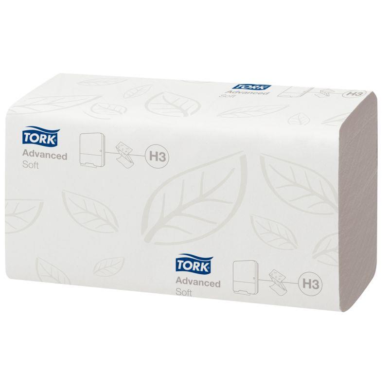 Image de  Carton de 3750 essuie-mains H3 pliage V blanc 