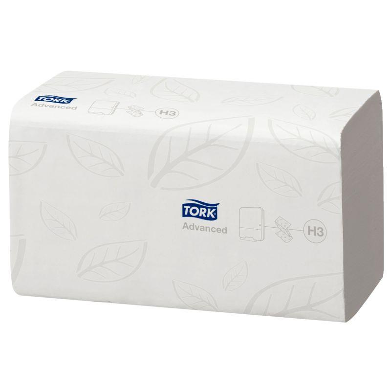 Image de  Carton de 3750 essuie-mains H3 pliage V blanc 