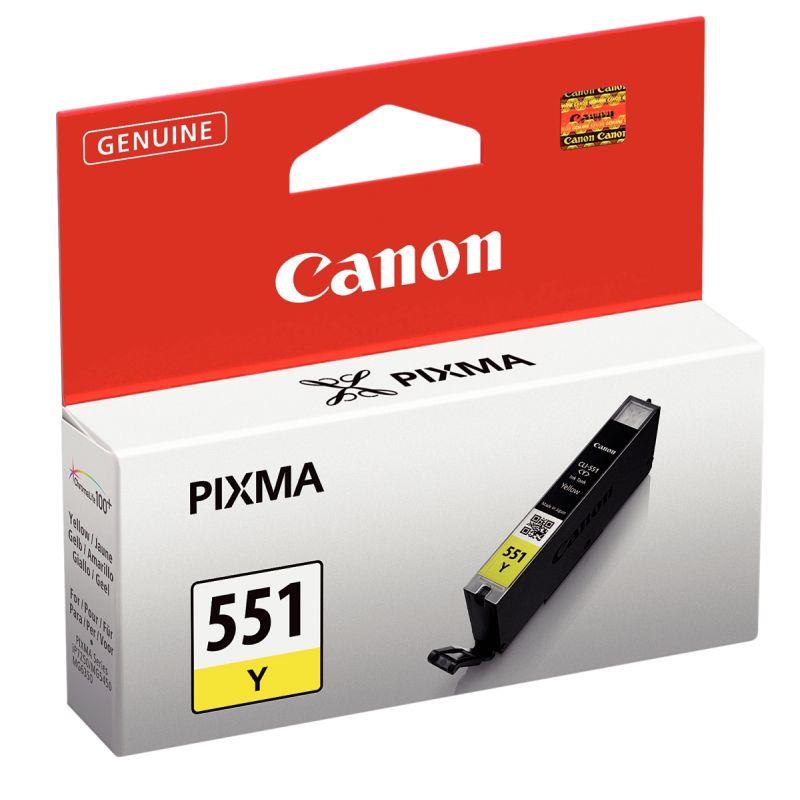 Image de  Canon 551 cartouche jet d''encre jaune authentique (CLI551Y) 