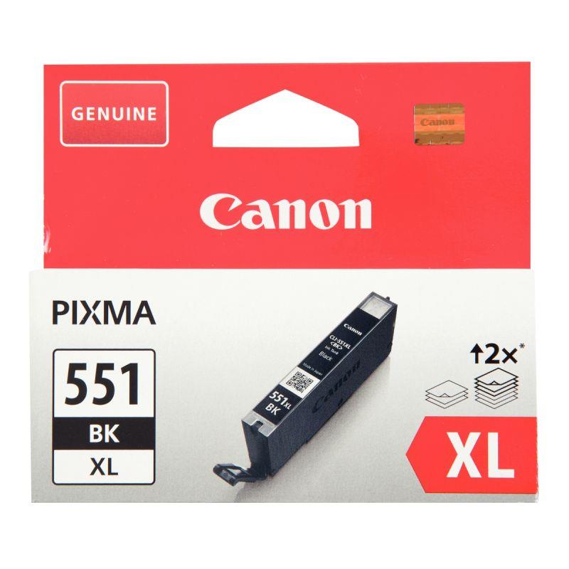 Image de  Canon 551XL cartouche jet d''encre noire haute capacité authentique (CLI551BK XL) 