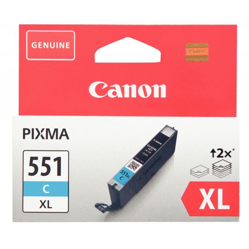 Image de  Canon 551XL cartouche jet d''encre cyan haute capacité authentique (CLI551C XL) 