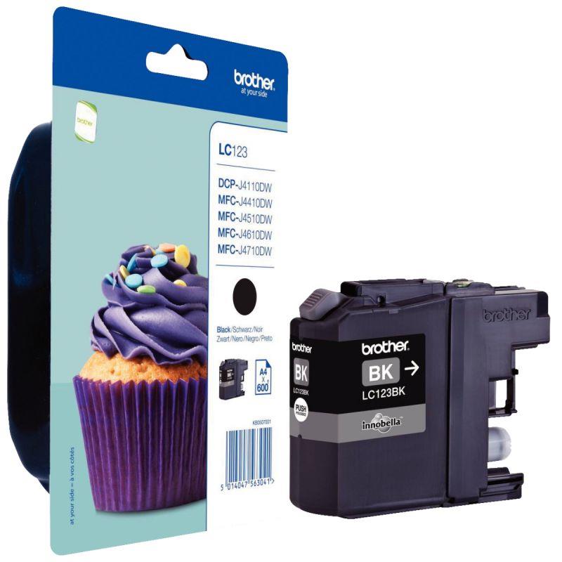 Image de  Brother CUPCAKE lot de 2 cartouches jet d''encre noire authentique (LC123BKBP2) 