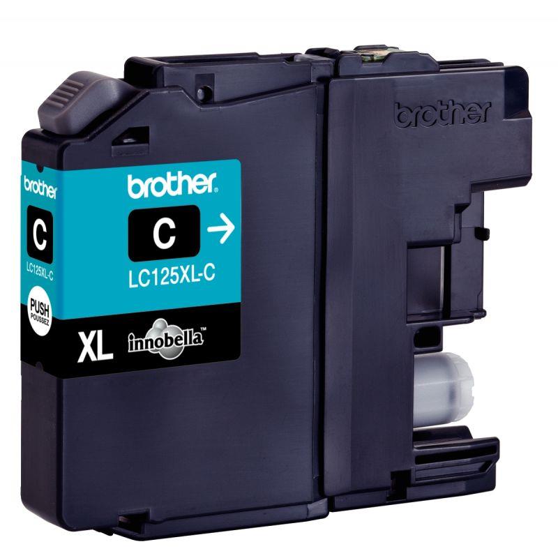 Image de  Brother RÉVEIL cartouche jet d''encre cyan haute capacité authentique (LC125XLC) 