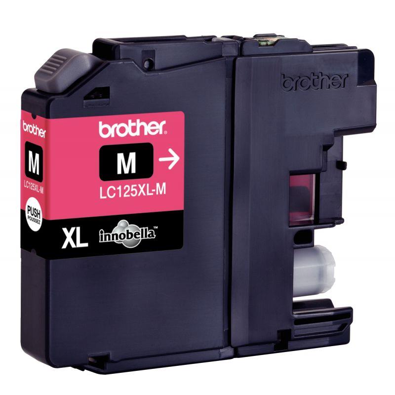 Image de  Brother RÉVEIL cartouche jet d''encre magenta haute capacité authentique (LC125XLM) 