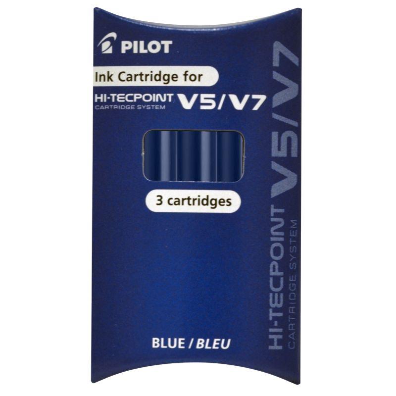 Image de  Étui de 3 recharges V5/V7 bleue 