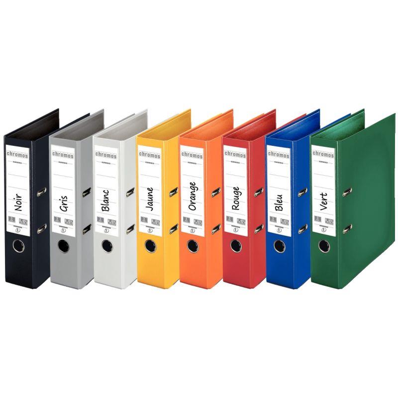 Image de  Carton de 10 classeurs à levier CHROMOS+ pour format A4, dos 8 cm, couleurs vives 