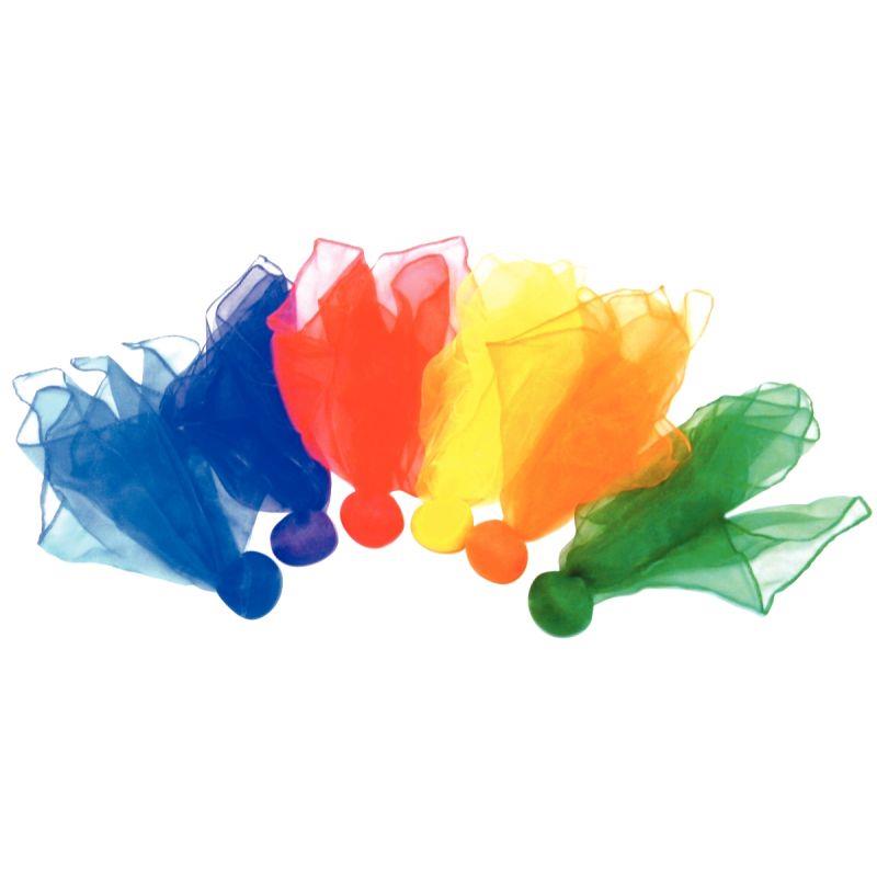 Image de  Set de 6 foulards lestés coloris assortis 