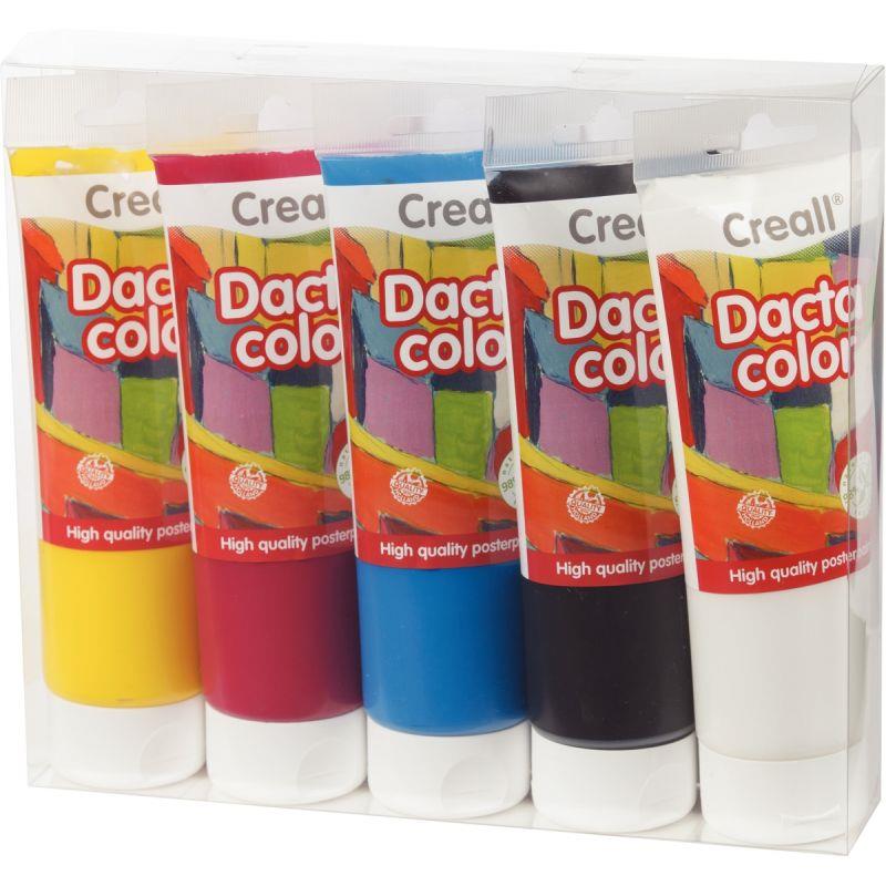Image de  Lot de 5 tubes de 250 ml de gouache concentrée assortis 