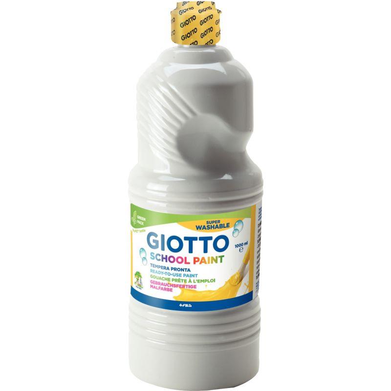 Image de  Flacon de 1 L de gouache liquide lavable GIOTTO coloris blanc 