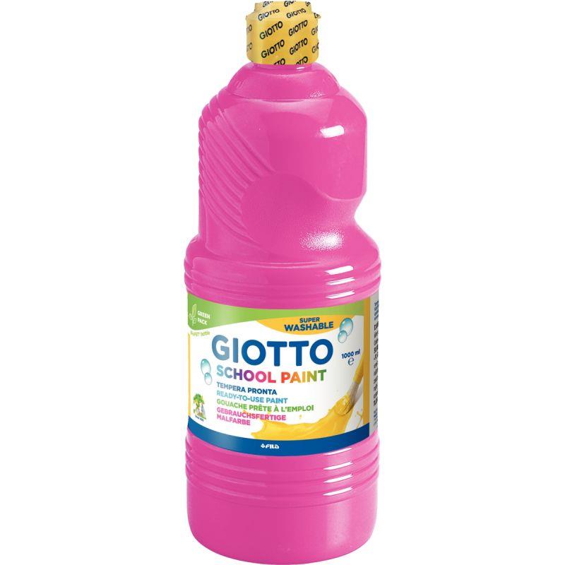 Image de  Flacon de 1 L de gouache liquide lavable GIOTTO coloris magenta 