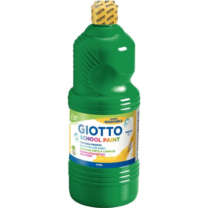 Image de  Flacon de 1L de gouache liquide lavable GIOTTO, coloris vert foncé 