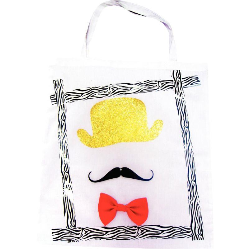 Image de  Lot de 12 sacs shopping en coton petit modèle 