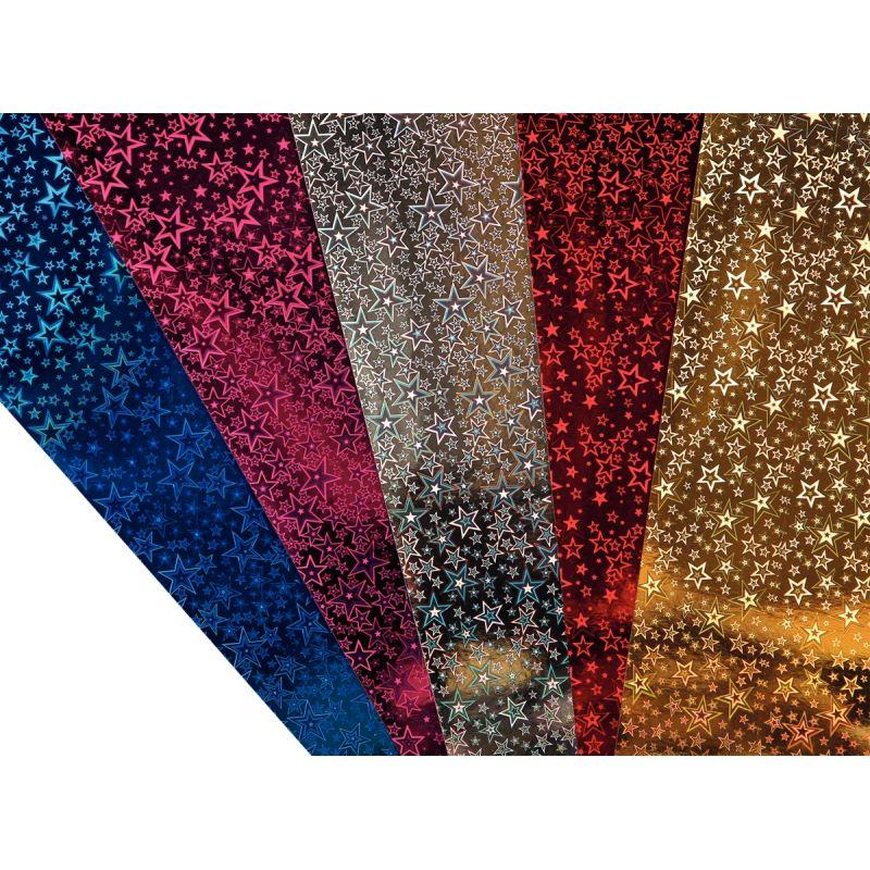 Image de  Pochette de 10 feuilles carton holographique  35 x 50 cm coloris assortis 